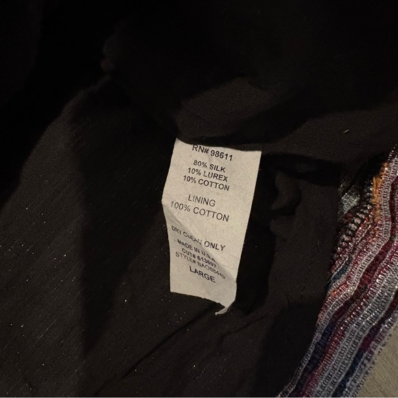 EIGHT SIXTY Metallic Holiday Party Silk Blend Mini Skirt - Picture 11 of 14